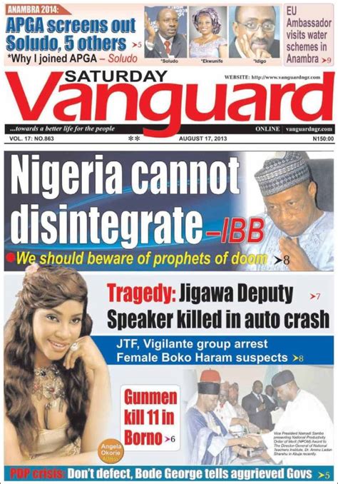 vanguard naija news|breaking news today in nigeria.